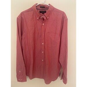 Banana Republic Mens Oxford Shirt Size Medium Washed Red